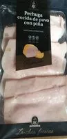 Mängden socker i pechuga cocida de pavo con piña