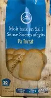 Mängden socker i Pa torrat molt baix en sal i sense sucres afegits