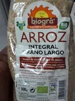 Mängden socker i Arroz integral grano largo