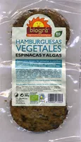 Mängden socker i Burguers vegetales de espinacas y algas con tofu