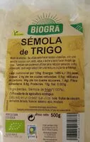 Mängden socker i Semola de trigo