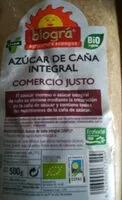 Mängden socker i Azúcar de caña integral