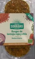 Mängden socker i Burger de lenteja roja y chia