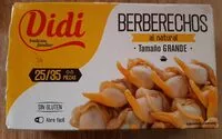Mängden socker i Berberechos al natural