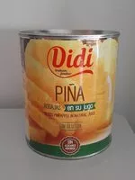 Mängden socker i Piña en su jugo