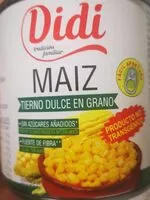 Mängden socker i Maiz dulce