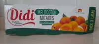 Mängden socker i Melocotón mitades en almíbar ligero
