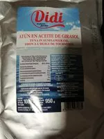 Mängden socker i Atun en aceite de girasol