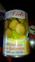 Mängden socker i Albóndigas con guisantes
