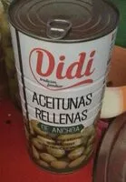 Mängden socker i Aceitunas rellenas de anchoa