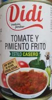 Mängden socker i Tomate y pimiento frito estilo casero