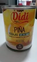 Mängden socker i Didi piña rodajas