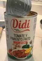 Mängden socker i Tomate y pimiento frito con atun
