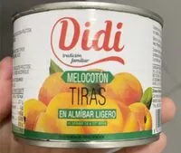 Mängden socker i Melocoton en tiras