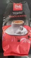Mängden socker i Cafe descafeinado en grano
