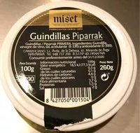 Mängden socker i Guindillas Piparrak