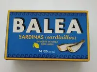 Mängden socker i Sardinas (sardinillas) en aceite de oliva con limón