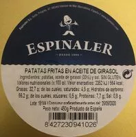 Mängden socker i Patatas Fritas en aceite de girasol