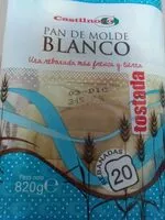 Mängden socker i Pan de molde blanco tostada