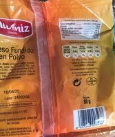 Mängden socker i Queso fundido en polvo