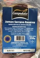 Mängden socker i Jamón Serrano Reserva
