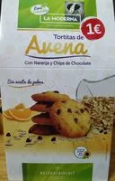 Mängden socker i Tortita de avena con naranja y chips de chocolate
