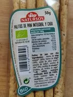 Mängden socker i Palitos de pan integral y chía