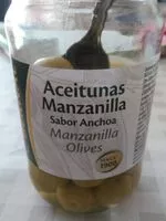 Mängden socker i Aceitunas manzanilla