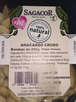 Mängden socker i Anacardo crudo