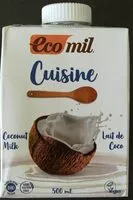 Mängden socker i Cuisine Coconut Milk U.H.T.