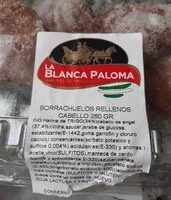 Mängden socker i Borrachuelos rellenos cabello