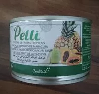 Mängden socker i Cocktail de fruta enlatado