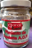 Mängden socker i Pimiento de Espelette A.O.P