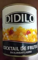 Mängden socker i Cocktail de frutas en almibar ligero