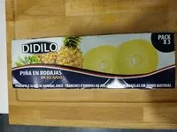 Mängden socker i Piña en Rodajas en su Jugo
