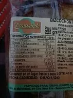 Mängden socker i Bizcocho de almendras