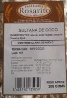 Mängden socker i Sultana de coco