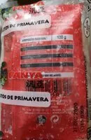 Mängden socker i Rollitos de primavera