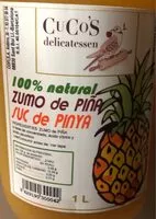 Mängden socker i Zumo de piña 100% natural