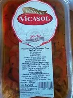 Mängden socker i Pimientos rojos y verdes en tiras asados al horno