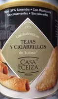 Mängden socker i Tejas y cigarillos de Tolosa