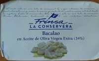 Mängden socker i Bacalao en aceite de oliva virgen extra 34%