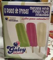 Mängden socker i Polos de frutas