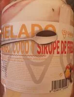 Mängden socker i Helado mango, coco y sirope de fresa