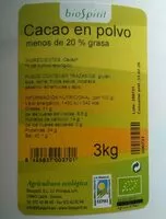 Mängden socker i Cacao en polvo