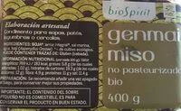 Mängden socker i Genmai miso