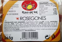 Mängden socker i 265G Rosegones Amande Plaza De
