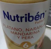 Mängden socker i Potito plátano, naranja, mandarina y pers