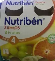 Mängden socker i Nutribén zumos 3 frutas