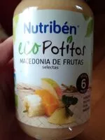 Mängden socker i Ecopotitos nutriben macedonia frutas
